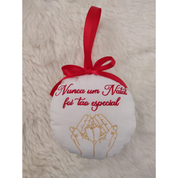 Bola de Natal em Tecido...
