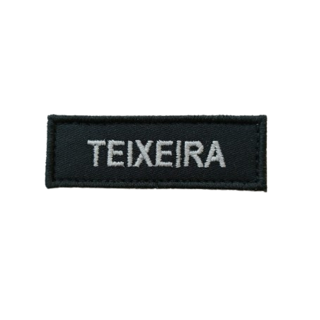 PLACA IDENTIFICAÇÃO BORDADA