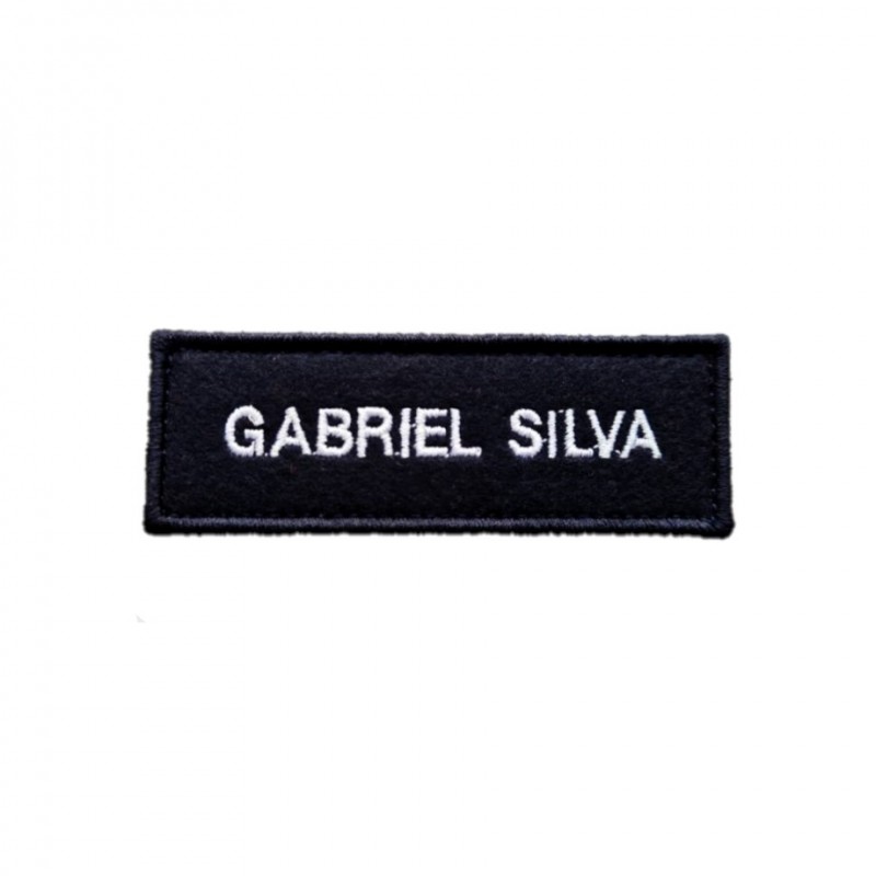 PLACA IDENTIFICAÇÃO BORDADA