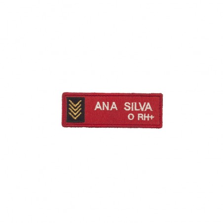 PLACA IDENTIFICAÇÃO BORDADA COM DIVISA